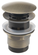 Aqualine Umyvadlová výpust 5/4“, click-clack, velká zátka, 30-45mm, tmavý bronz TF7001A
