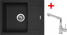 Granitový dřez Sinks LINEA 600 N Granblack+MIX 350P LI60030NMI350P
