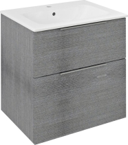 Sapho CIRASA umyvadlová skříňka 59, 2x64x46cm, dub stříbrný CR601-1111