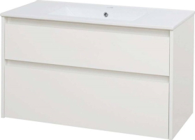 Mereo Opto, koupelnová skříňka s keramickým umyvadlem 101 cm, bílá CN912