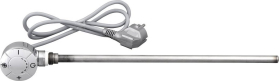 Aqualine Elektrická topná tyč s termostatem, rovný kabel, 300 W, chrom LT67443