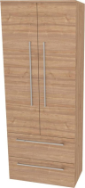 Mereo Bino, koupelnová skříňka vysoká 163 cm, dvojitá, Multidecor, Light Select Walnut CN699LSW1