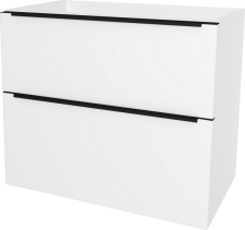 Mereo Mailo, koupelnová skříňka 81 cm, černé madlo, Multidecor, Bílá lesk perlička CN591SBBIEL