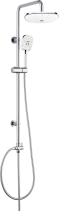 Mereo Sprchový set Sonáta s tyčí, hadicí, ruční a talířovou bílou sprchou CB60101SPA