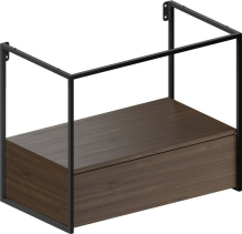 GSI PURA konstrukce pod umyvadlo 82, 6x46cm, černá mat/ořech MSAP82N