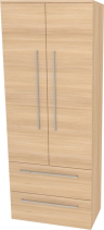 Mereo Bino, koupelnová skříňka vysoká 163 cm, dvojitá, Multidecor, Dub Sand Barbera CN699DSB1