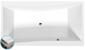 Polysan QUEST SLIM obdélníková vana 180x100x49cm, bílá 78511S