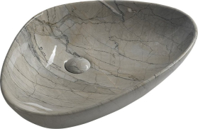 Sapho DALMA keramické umyvadlo na desku, 58, 5x39 cm, grigio MM213