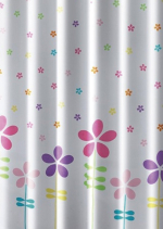 Aqualine Sprchový závěs 180x180cm, polyester, květovaný barevný ZV025
