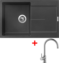 Granitový dřez Sinks ULTIMA 790 Metalblack + Vitalia G11874