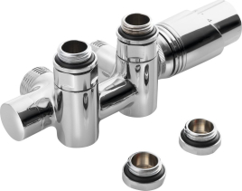 Bruckner WICHER COMBI připojovací sada termostatická pro středové připojení 50mm, chrom 600.331.1