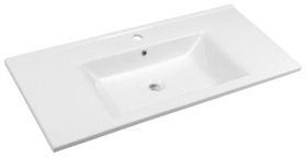 Aqualine ZUNO 100 keramické umyvadlo nábytkové 100x45cm, bílá 9100