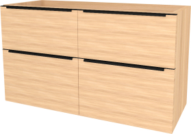 Mereo Mailo, koupelnová skříňka 121 cm, černé madlo, Multidecor, Dub Sand Barbera CN593SBDSB1