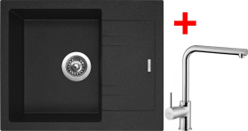 Granitový dřez Sinks LINEA 600 Granblack + Elka G1830