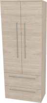 Mereo Bino, koupelnová skříňka vysoká 163 cm, dvojitá, Multidecor, Light Rock Hickory CN699LRH1