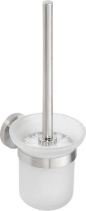Sapho X-STEEL WC štětka závěsná, mléčné sklo, nerez mat XS301
