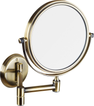 Sapho Kosmetické zrcátko závěsné, Ø 140mm, oboustranné, bronz XP012
