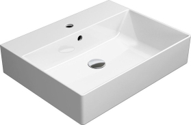 GSI KUBE X keramické umyvadlo 60x47cm, broušená spodní hrana, bílá mat 94319109