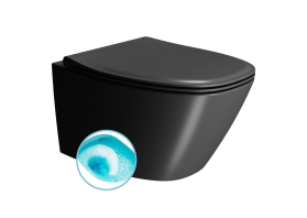GSI MODO závěsná WC mísa, Swirlflush, 37x54cm, černá dual-mat 841526