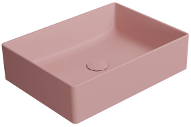 GSI KUBE X keramické umyvadlo na desku, 50x37cm, blush mat 942924