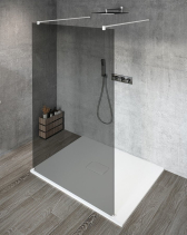 Gelco VARIO WHITE jednodílná sprchová zástěna do prostoru, kouřové sklo, 1000 mm GX1310GX2215