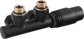 Bruckner WICHER připojovací sada termostatická pro středové připojení 50mm, černá mat 600.311.6