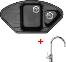 Granitový dřez Sinks LOTUS 960.1 Metalblack+VITALIA LT960174VICL