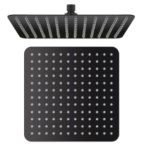 Sapho SLIM hlavová sprcha, 300x300mm, černá mat SL101