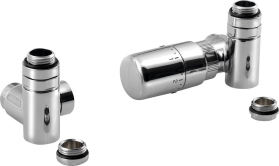 Sapho CORNER COMBI připojovací sada ventilů termostatická triaxiální, pravé provedení, chrom CP3022S