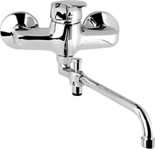 Mereo Nástěnná baterie do byt. jádra, Sonáta, 100 mm, s trubkovým ramínkem 330 mm, bez příslušentví, chrom CB602A03N