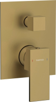 Sapho CUBEMIX podomítková sprchová baterie, 2 výstupy, zlato mat CM042GB