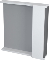 Sapho PULSE galerka s LED osvětlením, 75x80x17cm, pravá, bílá/antracit PU078-3034
