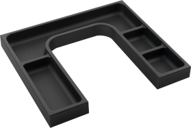 Sapho LINDO "U" organizér 372x36x323mm, plast, antracit LD001
