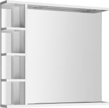 Aqualine KORIN zrcadlo s LED osvětlením a policemi 80x70x12cm KO350