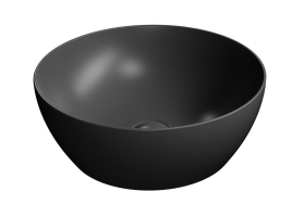 GSI PURA keramické umyvadlo na desku, průměr 42cm, černá mat 885126