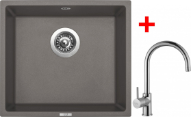 Granitový dřez Sinks FRAME 457 Truffle + Vitalia G7854