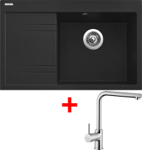 Granitový dřez Sinks RIM 780 P Metalblack + Elka G6274