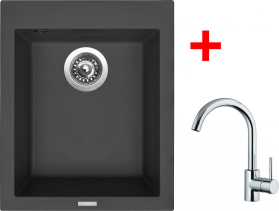 Granitový dřez Sinks CUBE 410 Nanoblack+MIX 35 G177N6