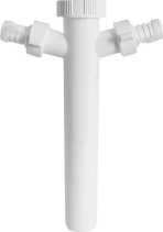 Bruckner Dřezová odtoková trubka 6/4", 2x pračková odbočka, DN40, bílá 155.136.0
