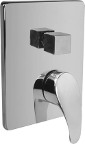 Mereo Sprchová podomítková baterie s trojcestným přepínačem, Sonáta, Mbox, hranatý kryt, chrom CB60157C