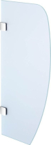 Sapho Dělící stěna mezi urinály 40x80 cm, mléčné sklo 2502-05