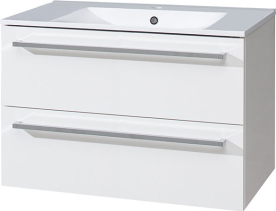 Mereo Bino, koupelnová skříňka s keramickým umyvadlem 81 cm, bílá CN661