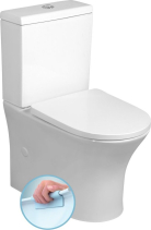 Bruckner LEON WC kombi, Rimless, spodní/zadní odpad, bílá 201.437.4