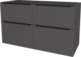 Mereo Mailo, koupelnová skříňka 121 cm, černé madlo, Multidecor, Šedý diamant CN593SBSEDD