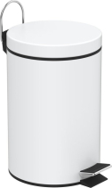 Aqualine SIMPLE LINE odpadkový koš kulatý 3l, bílá mat 28103