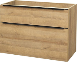 Mereo Mailo, koupelnová skříňka 101 cm, dub Riviera, černé madlo CN522SB