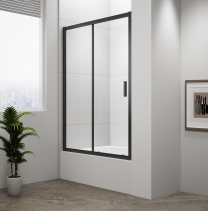 Polysan DEEP BLACK sprchové dveře 1200x1650mm, čiré sklo MD1216B