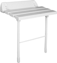 Ridder HANDICAP sklopné sedátko do sprchového koutu s podpěrou, 51x23cm, bílá A0020301