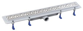 Aqualine MARMI podlahový žlab s nerezovým roštem, L-710, DN50 1702-70