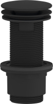 Sapho Umyvadlová výpust 5/4“, neuzavíratelná, velká zátka, 10-80mm, ABS/černá mat CV1232B